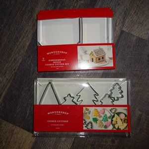 gingerbread house & Christmas trees cookie cutter sets